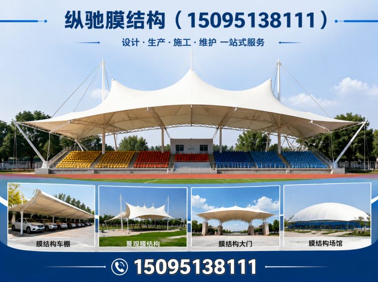 临朐县膜结构车棚展示图